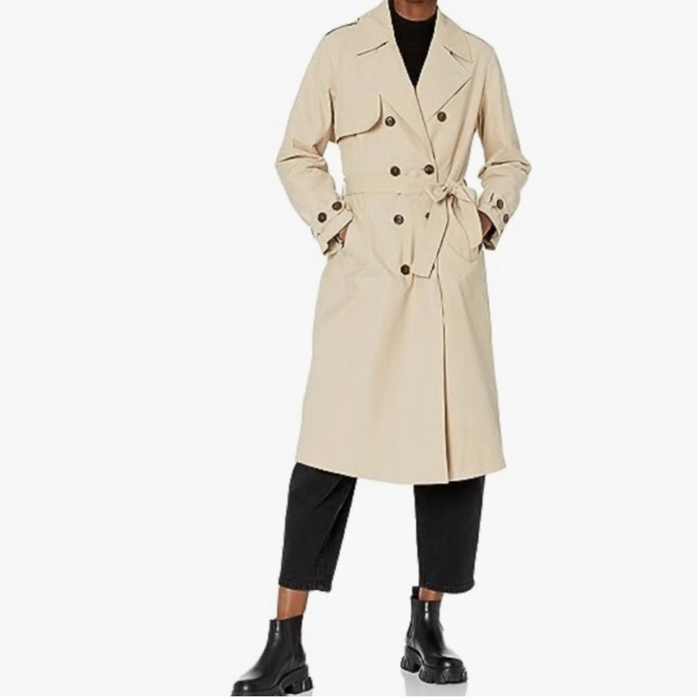 NWT Amazon The Drop Trench Coat Beige Size Small